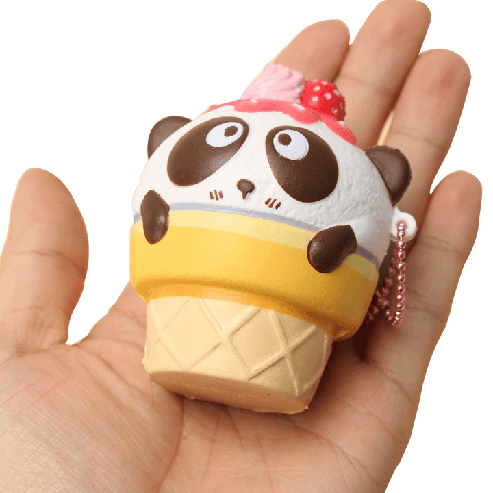 10PCS Wholesale Squishyfun Cute Panda Cream Super Slow Rising Squishy Original Packing Ball Chain Kid Toy - MRSLM