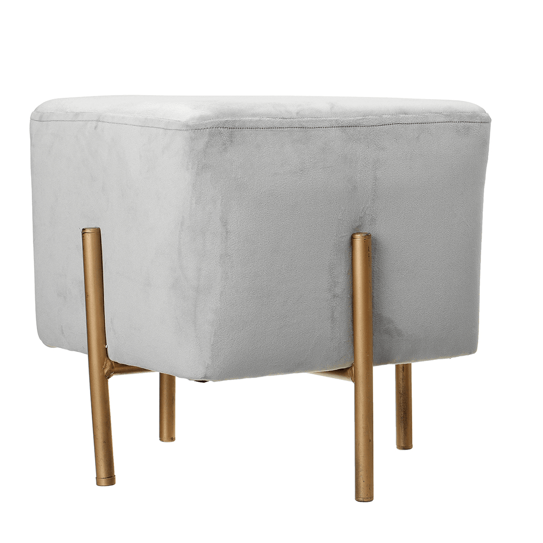 Velvet Cubic Stool Fabric Shoe Bench Seat Stool Modern Chair Ottomans Sofa Footstool Home Doorway Clothing Store Furniture Decoration - MRSLM