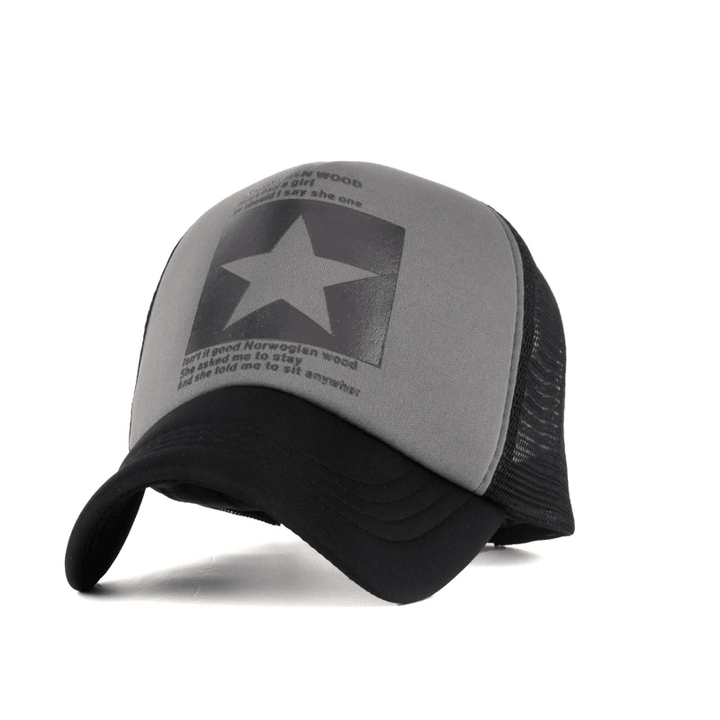 Big Five-Pointed Star Pattern Tennis Baseball Cap - MRSLM