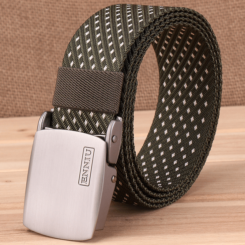 Canvas Web Belts for Men with Alloy Automatic Buckle - MRSLM