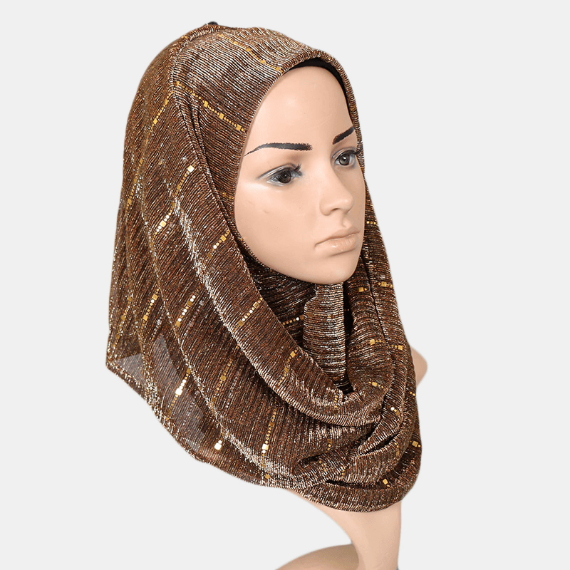 Women Wicked Sequined Headband Scarf Arabian Shawl - MRSLM