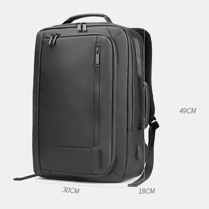 Men Multi-Pocket Waterproof USB Backpack Handbag - MRSLM