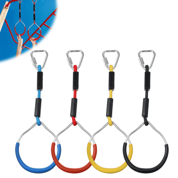 4Pcs/Set Children Backyard Toys Infantil Hanging Rings Kids Climbing Swing Rings Outdoor Gymnastic Ring - MRSLM