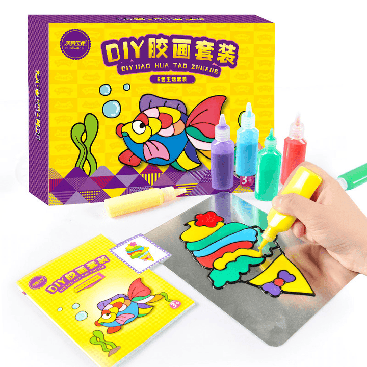 Children'S Handmade Diy Glue Painting Set - MRSLM