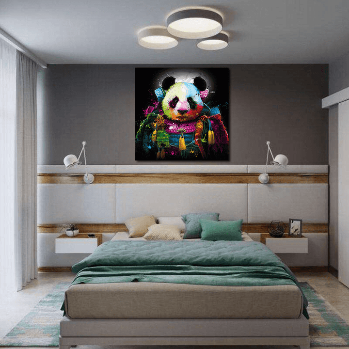 Miico Hand Painted Oil Paintings Animal Panda Paintings Wall Art for Home Decoration - MRSLM