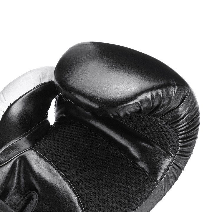 1 Pair Adult Boxing Gloves Professional Mesh Breathable PU Leather Gloves Sanda Boxing Training Accessories - MRSLM