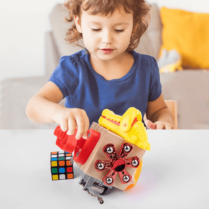 Baby Busy Board Children'S Educational Early Education Box Montessori Teaching Aids Block Unlocking Toys - MRSLM