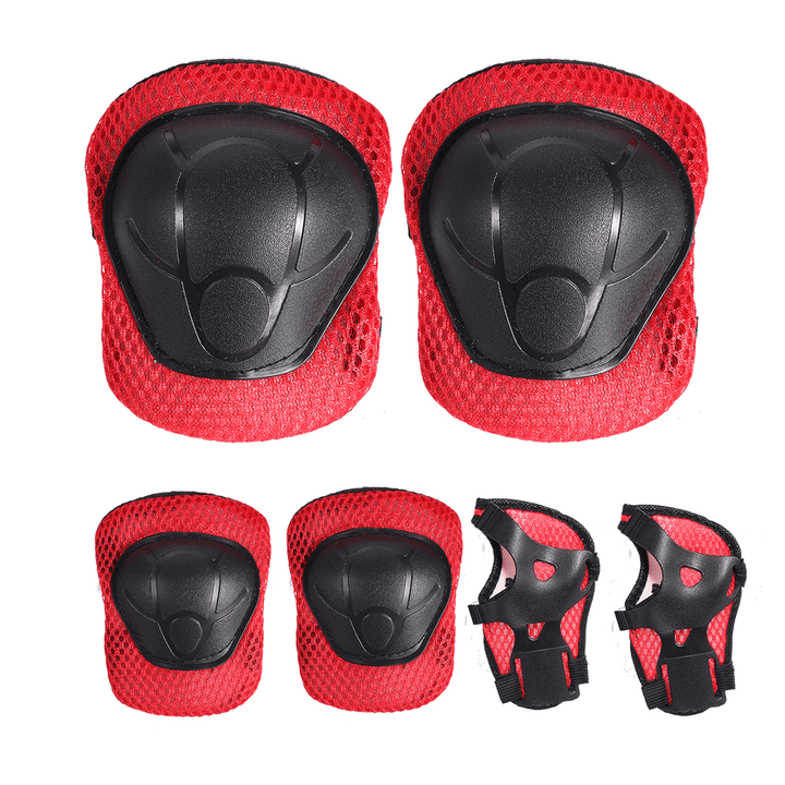 6Pcs/Set Children Skating Bike Protective Gear Sets Knee Elbow Pads Bicycle Skateboard Ice Skating Roller Wrist Knee Protector - MRSLM