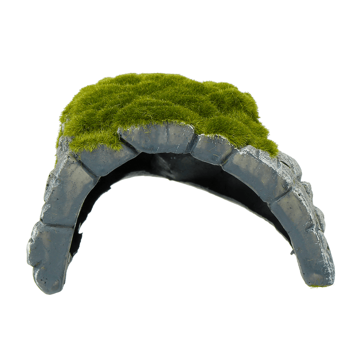 Reptile Habitat Fish Tank Hiding Cave Resin Turtle Basking Decorations Ornament - MRSLM