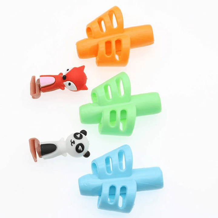 Two-Finger Grip Silicone Baby 3Pcs Learning Writing Tool Writing Pencil - MRSLM