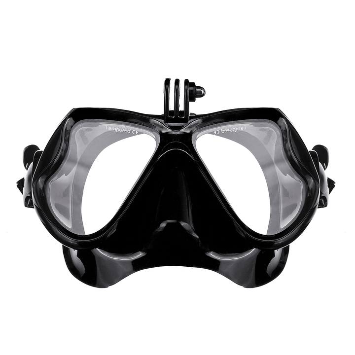 Scuba Diving Mask with Camera Mount Tempered Glass Profession Snorkel Mask Underwater Sport Scuba Gear Equipments - MRSLM