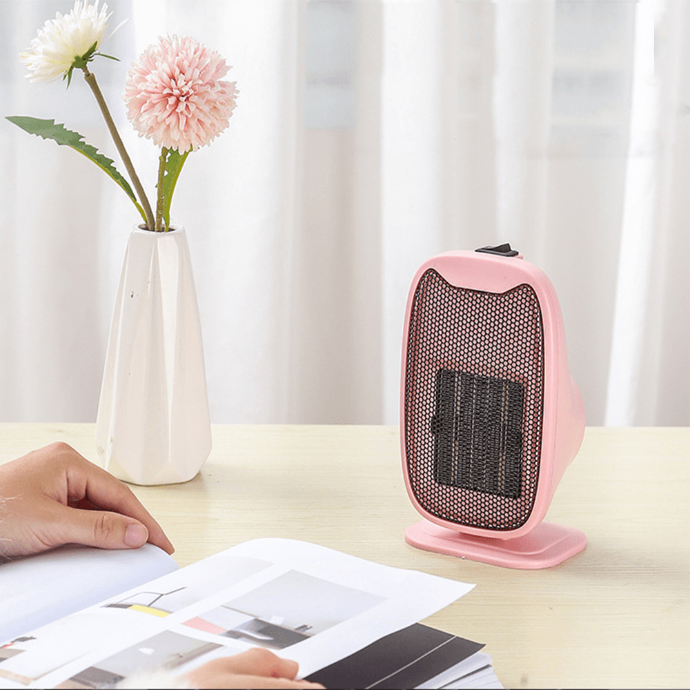 500W Mini Electric Ceramic Heater Portable Silent Home Office Heating Fan Winter Warmer - MRSLM