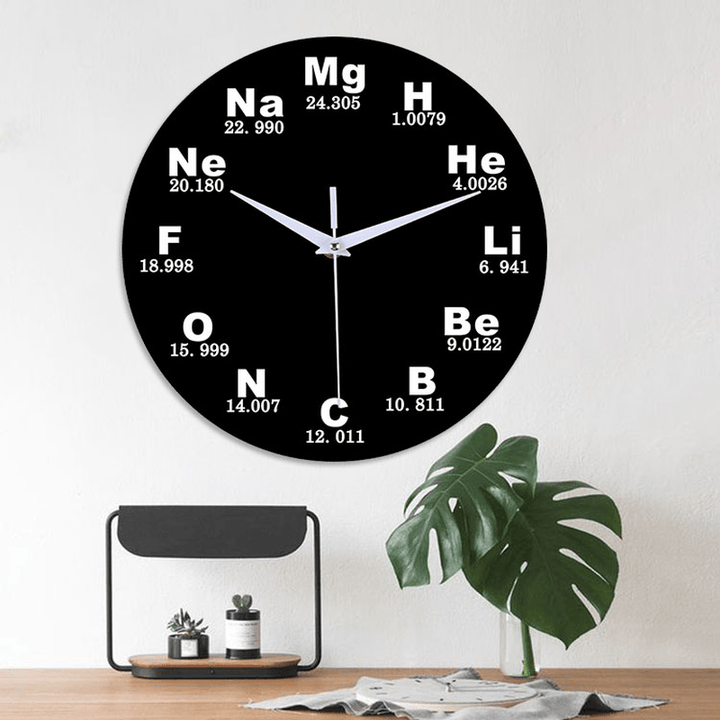 Emoyo ECY028 Creative Chemical Element Table Wall Clock 3D Wall Clock for Home Office Decorations - MRSLM