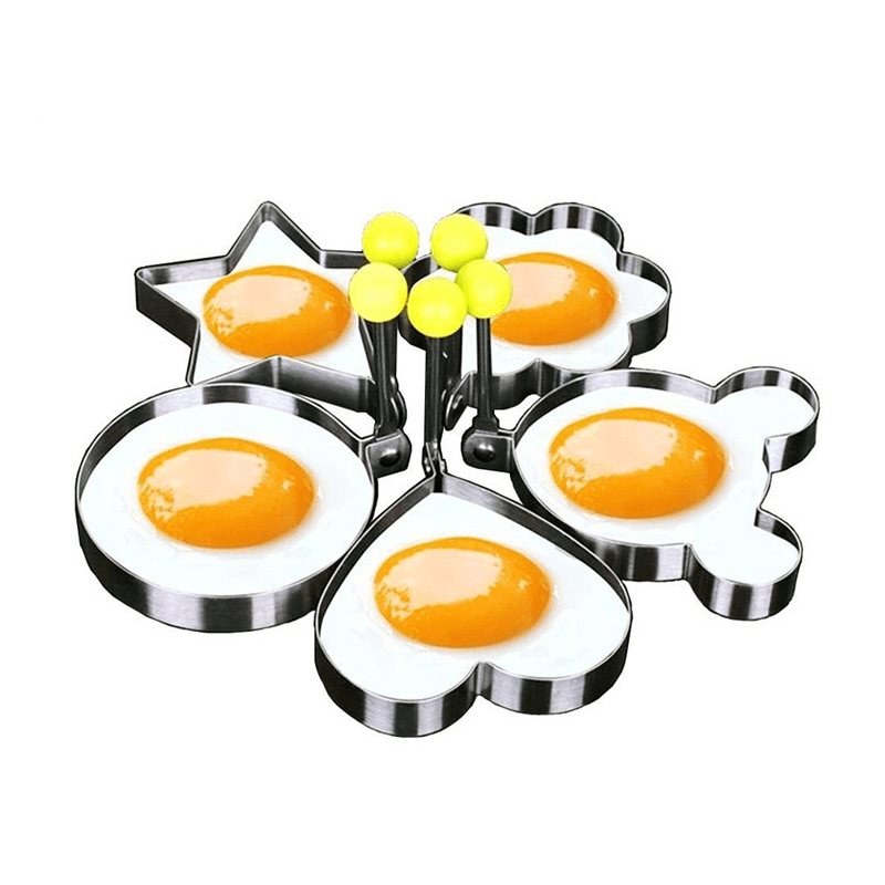 Kitchen Stainless Steel Cute Shaped Fried Egg Mold Pancake Rings Mold - MRSLM