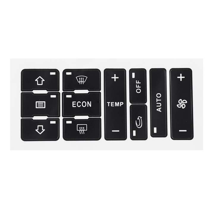 Car Button Repair Stickers A/C Heater Switch Control Button Repair Decal Sticker Set - MRSLM