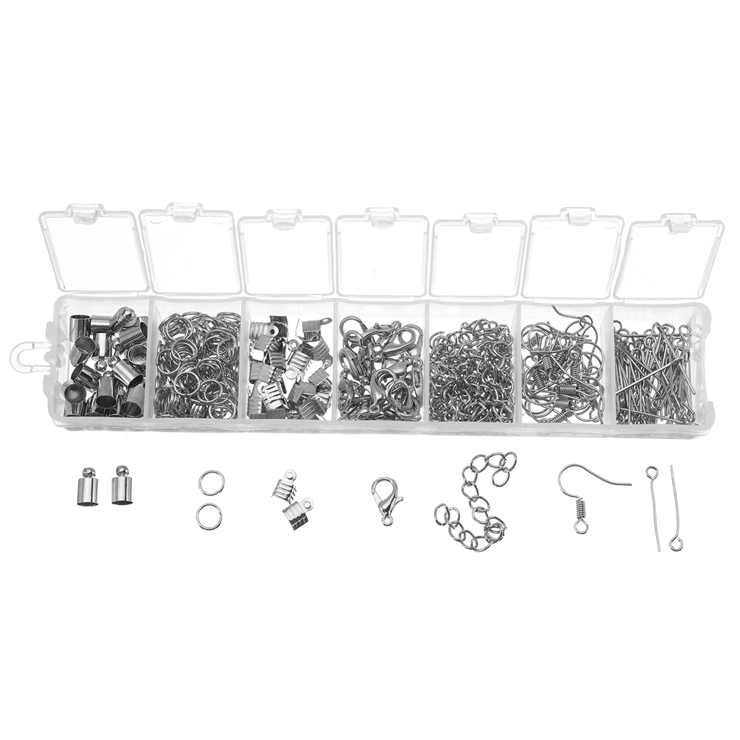 340Pcs Jewelry Findings Starter Kit Beading Making and Repair Tools Kit Replacement Accessories - MRSLM