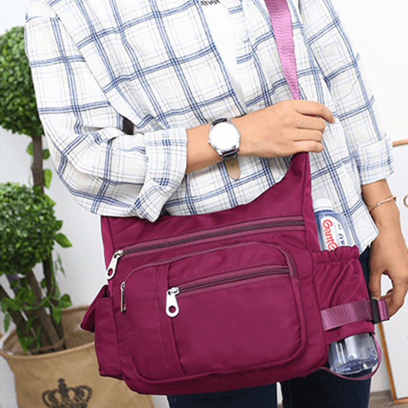 Women Nylon Waterproof Crossbody Bag Shoulder Bag - MRSLM