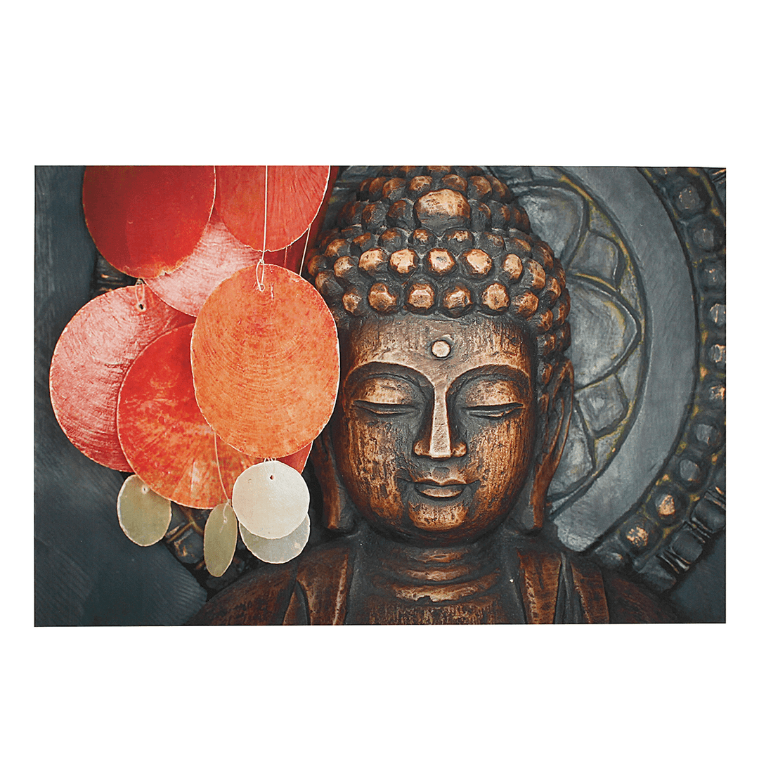 HD Statue Meditation Painting Print on Cambric Home Room Wall Sticker Art Decor - MRSLM