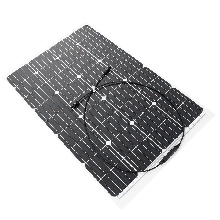 120W 18V Monocrystalline Silicon Semi-Flexible Solar Panel for Car Boat Battery Charge with 10A Solar Controller - MRSLM