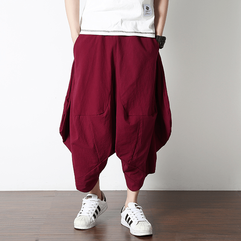 Flying Squirrel Pants Loose Cropped Crotch Pants - MRSLM