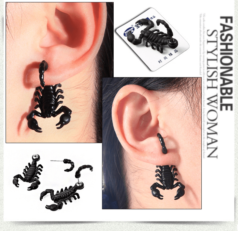 Halloween Earring Creative Scorpion Earrings Lightweight for Hallowen Party Decoration - MRSLM