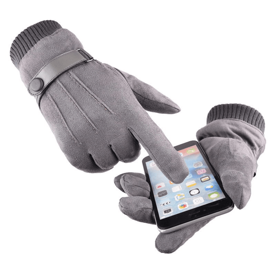 Men'S Winter Suede Gloves - MRSLM