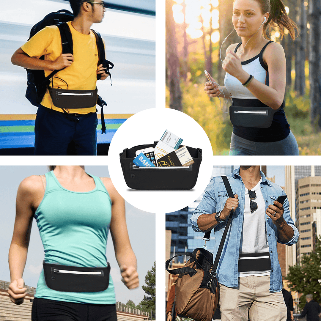 Outdoor Waterproof Bum Fitness Running Waist Belt Pouch Bag - MRSLM