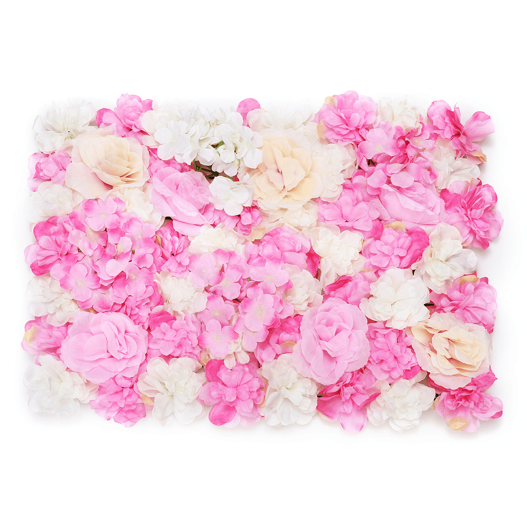 DIY Artificia Wedding Rose Flower Panel Backdrop Wall Road Arch Decorations - MRSLM