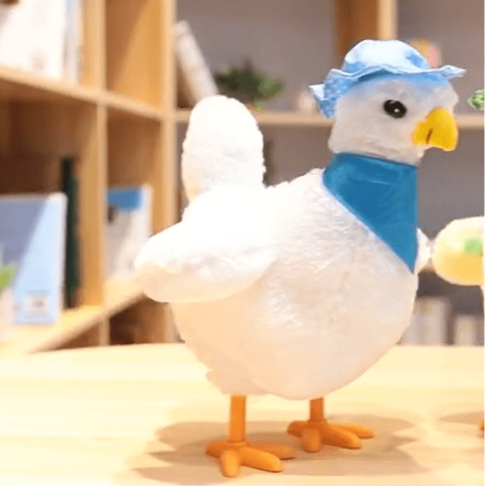 Electric Egg Laying Hen Funny Plush Toy Plush Doll for Kids Gift - MRSLM