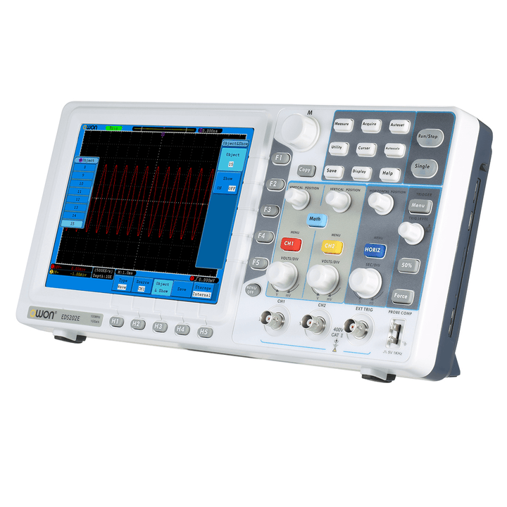 Owon EDS202E/EDS202E-V 2-CH 100Mhz 1Gs/S Digital Storage Oscilloscope with 8-Inch LCD Display 10M Memory Handheld Portable Oscillometer - MRSLM