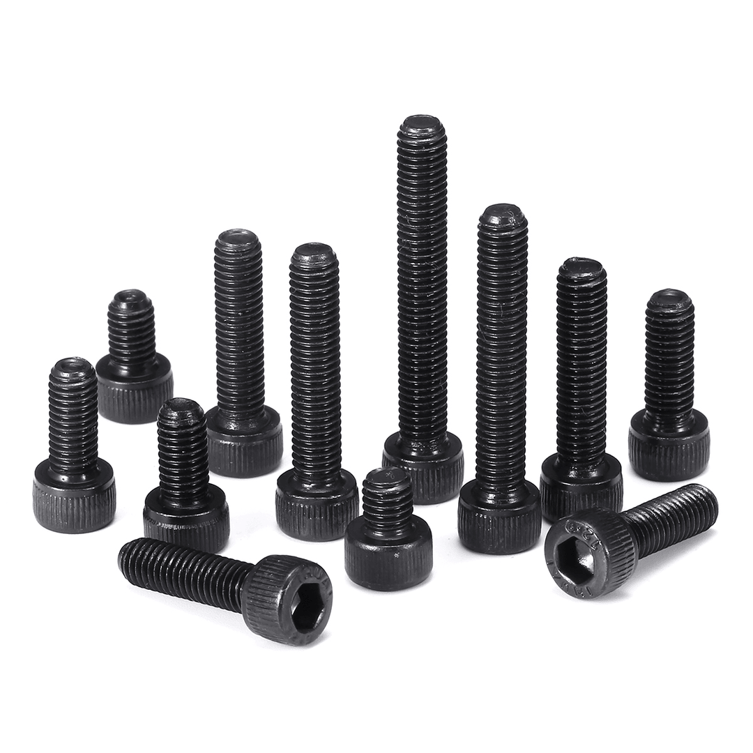 Suleve™ M5CH7 140Pcs M5 12.9 Grade Carbon Steel Hex Socket Cap Head Screw Bolt 6-35Mm Set - MRSLM