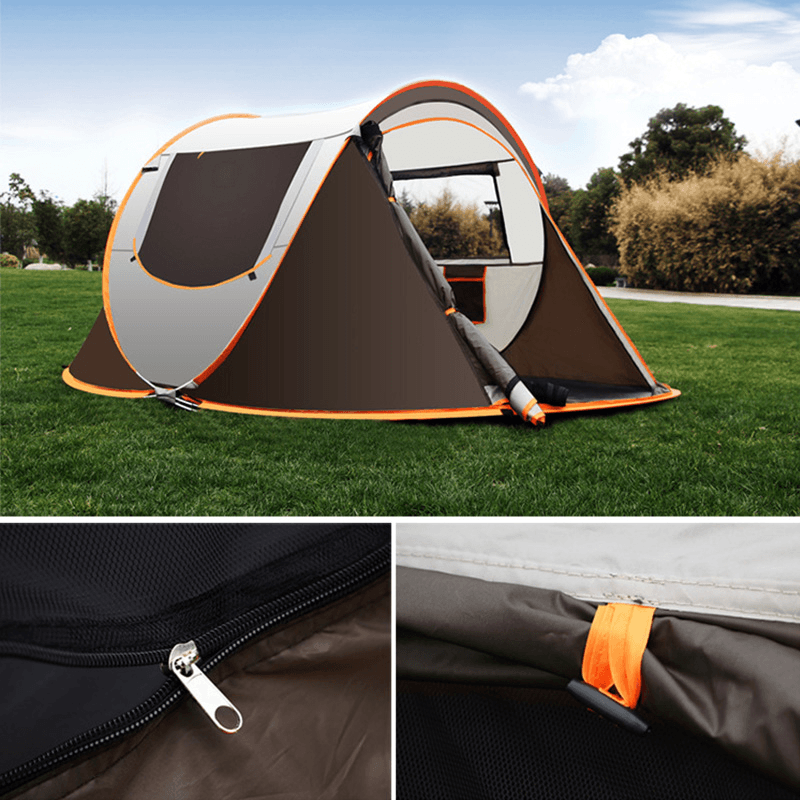 Ipree® 5-8 Person Camping Tent Automatic Setup 3-In-1 Waterproof UV Resistance Large Tent Sun Shelters for Outdoor Camping Family Travel - MRSLM