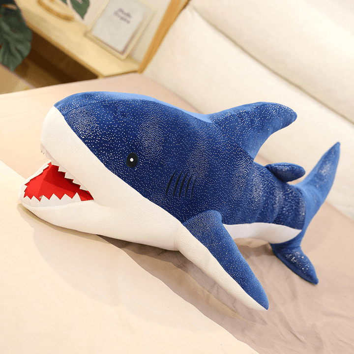 Star Rain Shark and Blue Whale Plush Toy Pillow, down Cotton Soft Doll, Rag Doll - MRSLM