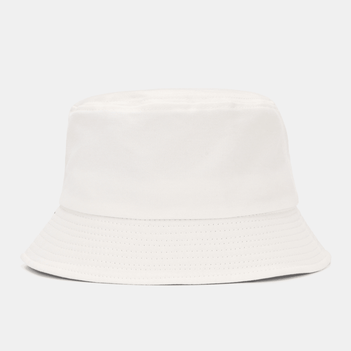 Unisex Smile Pattern Patch Wide Brim Sun Hat All-Match Outdoor Casual Sunshade Bucket Hat - MRSLM