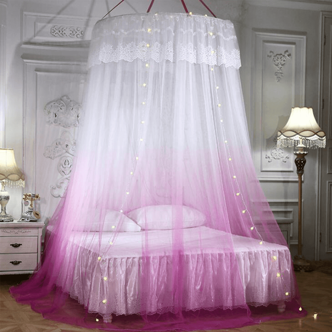 Ceiling-Mounted Mosquito Net Free Installation Home Dome Foldable Bed Canopy - MRSLM