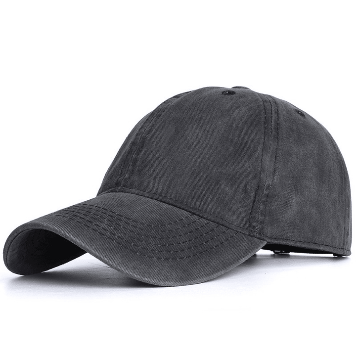 All-Match Washable Solid Color Baseball Cap Casual Men - MRSLM