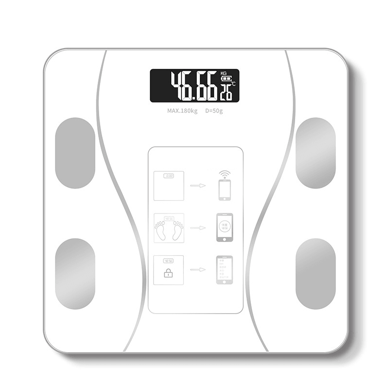 KALOAD® Smart Wireless Body Fat Scale Usb+Solar Charing BMI Scales Digital Scale for Body Weight with APP Analyzer - MRSLM