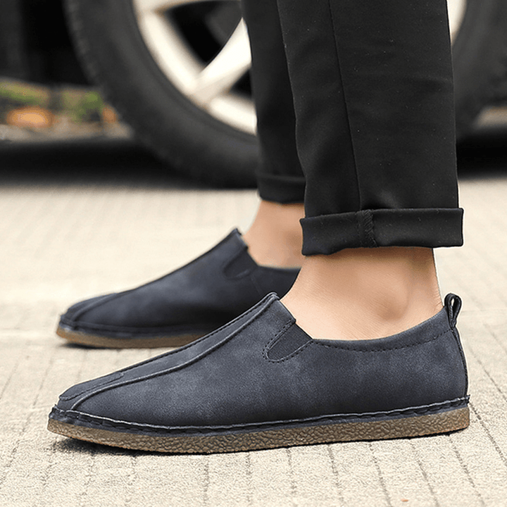 Men Comfortable Soft Sole Suede Loafers - MRSLM