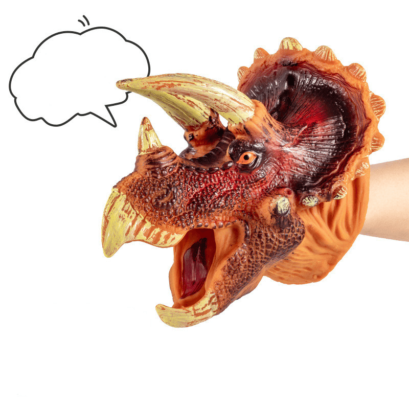 Simulation Soft Rubber Dinosaur Hand Puppet Jurassic - MRSLM