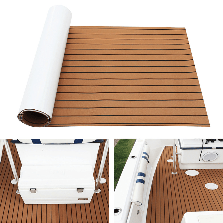 24X6X6Cm EVA Foam Boat Decking Sheet Non-Slip Anti-Fatigue Mat Marine Flooring Pad - MRSLM