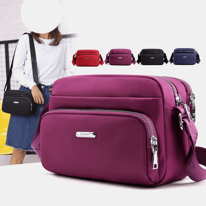 Women Nylon Waterproof Shoulder Bag Crossbody Bag - MRSLM