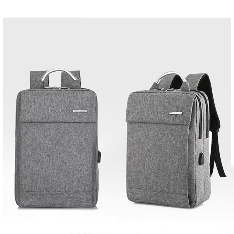 Men Casual Business Large Capacity Multifunctional Backpack with USB Charging Port - MRSLM