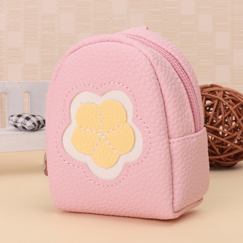 Women Quality PU Leather Cute Floral Pattern Change Wallet Coin Purse Card Holder - MRSLM