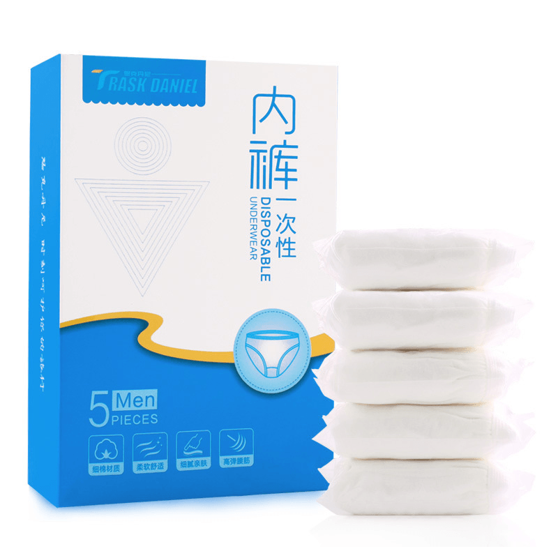 Ipree® 5Pcs/Set Pure Cotton Travel Portable Disposable Underwear Men Women - MRSLM