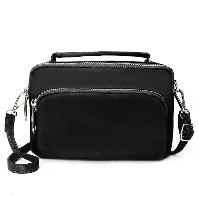 Women Nylon Waterproof Multi Pocket Zipper Handbag Crossbody Bag - MRSLM