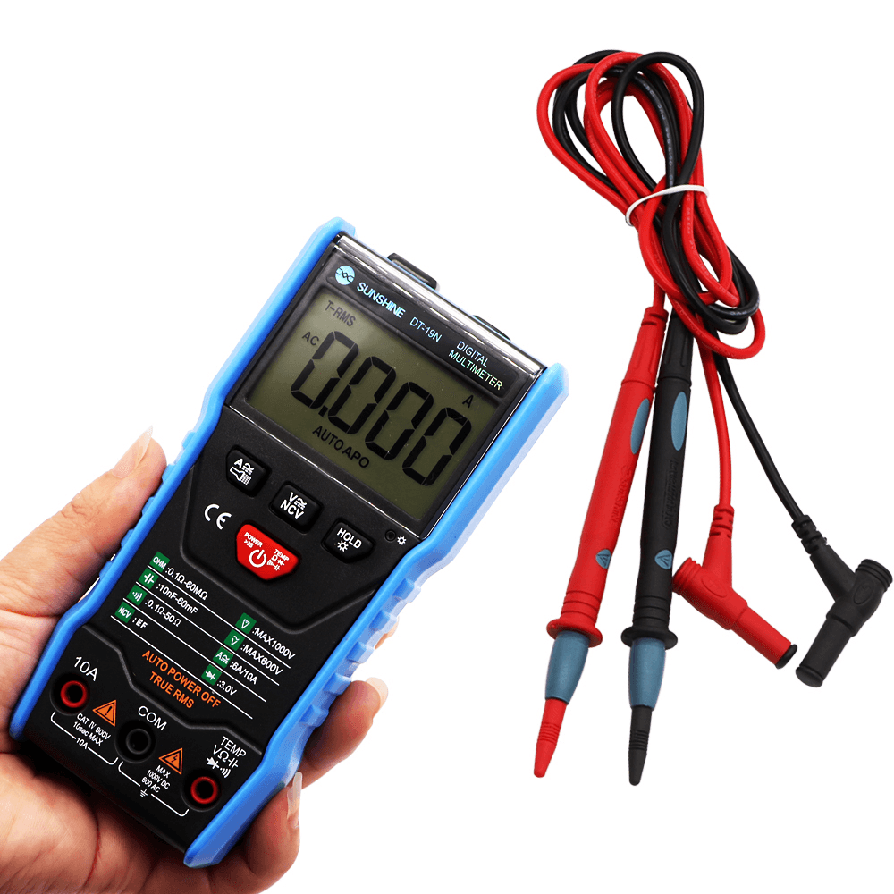 SUNSHINE DT-19N Mini Smart Multimeter Range Mobile Phone Repair Digital Multimeter AC DC Resistance Tester - MRSLM