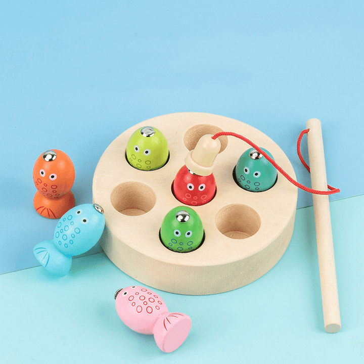 Wooden Children'S Magnetic Fishing Toy - MRSLM