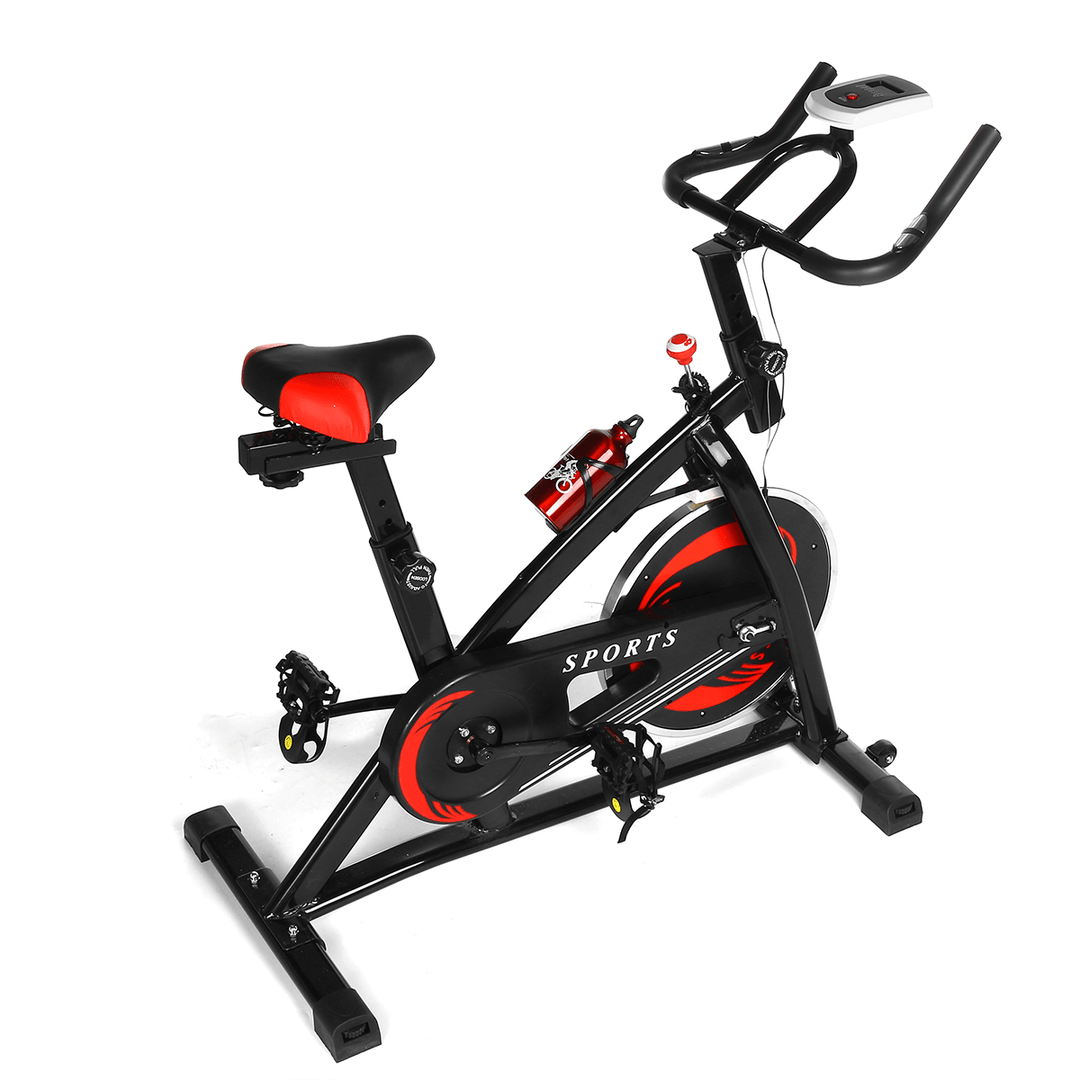 LCD Exercise Bike Aerobic Sport Cycling Stationary Bicycle Ultra-Quiet Adjustment Gym Indoor Fitness Equipment - MRSLM