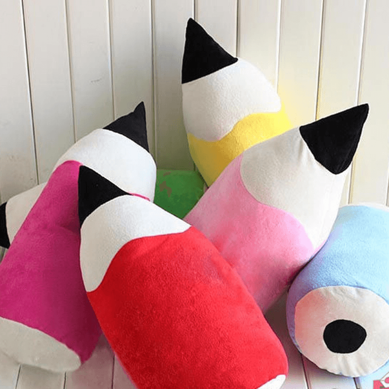 Creative Pencil Shape Pillow Seat Cushion Colorful Kawaii Cartoon Stuffed Plush Toy Novel Festival Gift - MRSLM