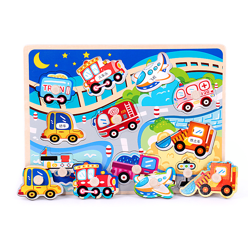 Wooden Three-Dimensional Puzzle Children'S Educational Toys - MRSLM